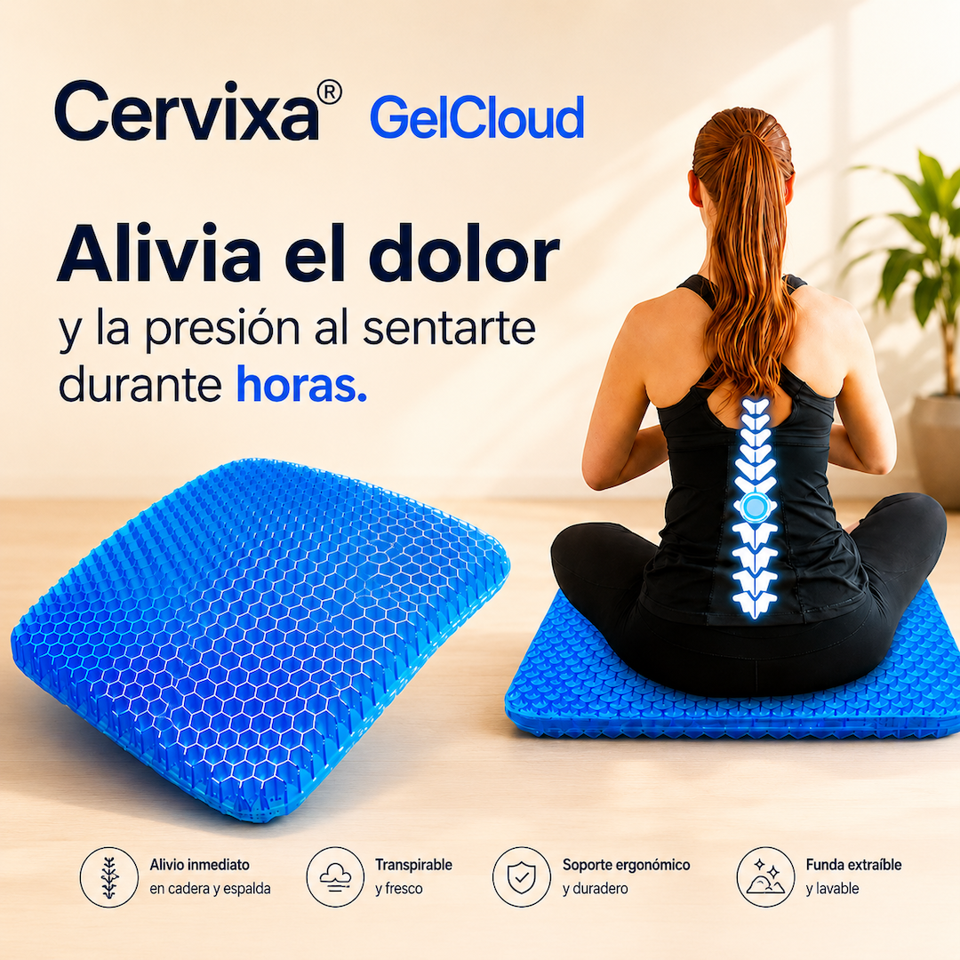 Cervixa® GelCloud - El cojín de gel que elimina la presión y mantiene tu postura.